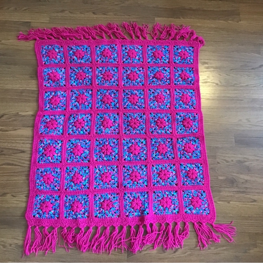 Handmade Granny Square Crochet Blanket